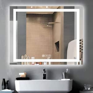 ES-DIY 72 in. W x 36 in. H Oversized Rectangular Frameless Anti-Fog Wall  Bathroom Vanity Mirror in Silver CJFXBM3672 - The Home Depot