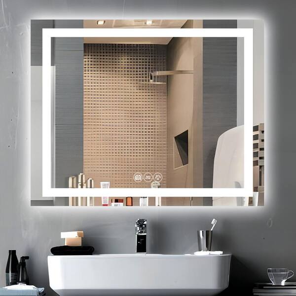 Bathroom Floating Wall Decorative Suspended Mirrors Ceiling Mounted Mirror  with Metal Hanging - China LED Mirror, Hanging Mirror