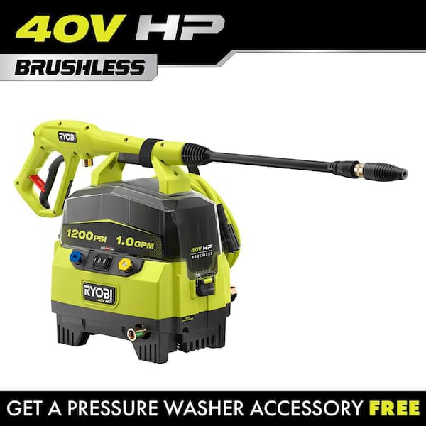 40V 1200 PSI 1.0 GPM Cordless Electric Cold Water Pressure Washer (Tool Only)