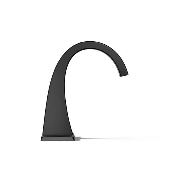 KOHLER Katun Single Hole or 4 in. Centerset Single-Handle Bathroom Faucet in Matte Black
