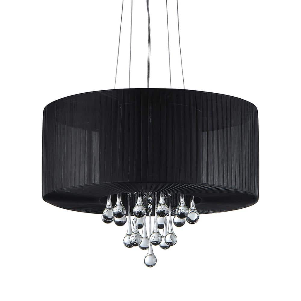 Ivan 24 in. 3-Light Indoor Black Chandelier with Light Kit price history on PriceWatchPro
