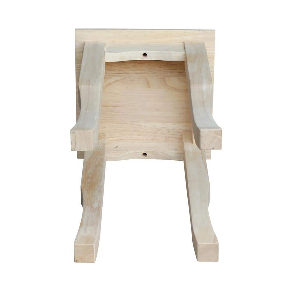 21" White Parawood Square Accent Table with Saber Legs