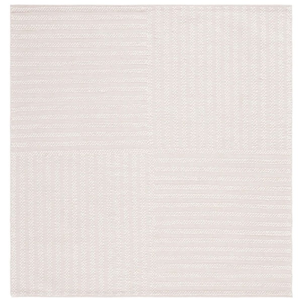 SAFAVIEH Natura 6 ft. x 6 ft. Ivory Striped Abstract Square Area Rug ...