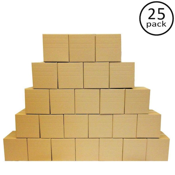 Pratt Retail Specialties Multi-Depth Box 25-Pack (12 in. L x 12 in. W x 12 in. D)