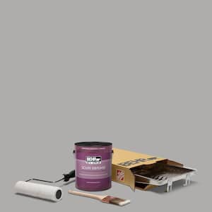 1 gal. #N520-3 Flannel Gray Extra Durable Eggshell Enamel Interior Paint and 5-Piece Wooster Set All-in-One Project Kit