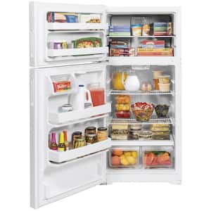 28 in. 15.6 cu. ft. Free Standing Top Freezer Refrigerator in White