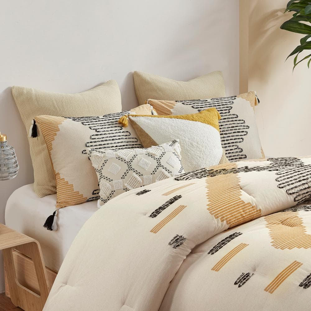 King Gray Cotton Down Alternative Reversible Comforter Set