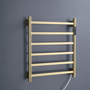 6 Screw-In Plug-In and Hardwire Towel Warmer in Golden Brushed