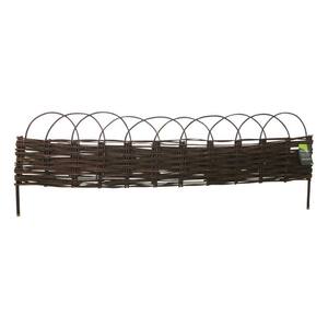 16 in. H x 47 in. L Woven Willow Edging with Arc Top (Set of 2-Pieces)