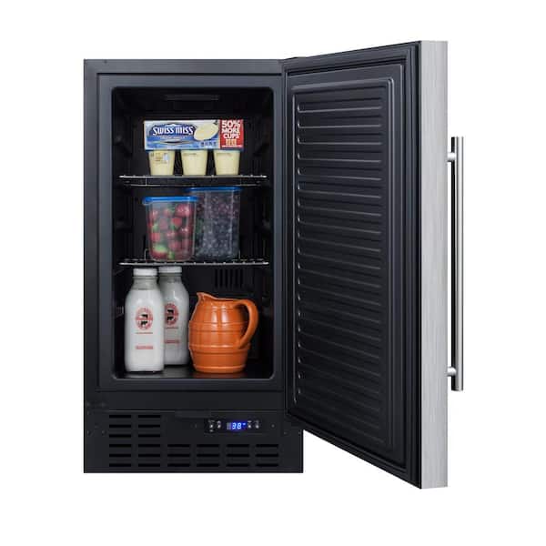 18 in. W 2.7 cu. ft. Freezerless Fridge in Stainless Steel Counter Depth