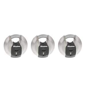 Heavy Duty Outdoor Shrouded Padlock with Key, 2-3/4 in. Wide, 3 Pack