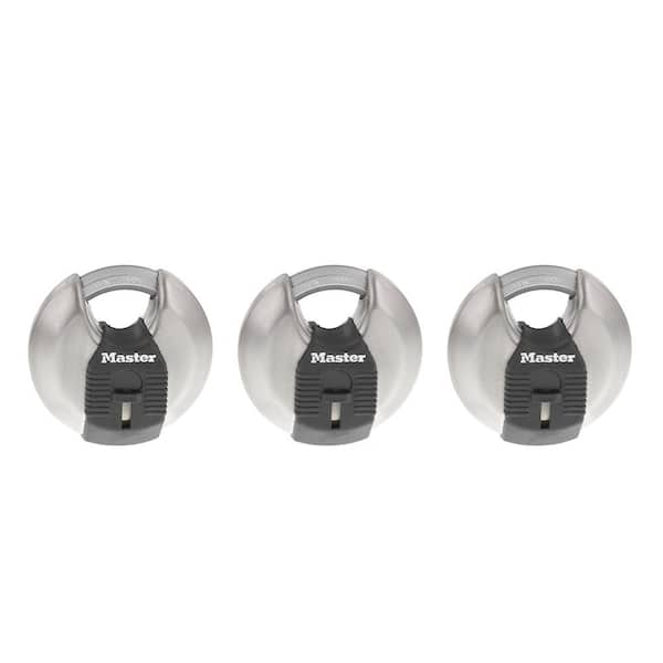 Master Lock Heavy Duty Outdoor Shrouded Padlock with Key, 2-3/4 in. Wide, 3  Pack M40XTRIHCSEC - The Home Depot