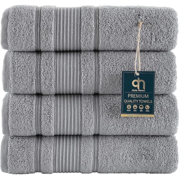 Utopia Towels 8-Piece Premium Towel Set, 2 Bath Towels, 2 Hand Towels, and  4 Wash Cloths, 600 GSM 100% Ring Spun Cotton Highly Absorbent Towels for  Bathroom, Gym, Hotel, and Spa (Grey)