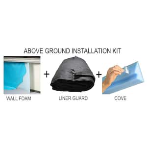 15 ft. Round Aboveground Hardwall Installation Kit Includes Liner Guard, Wall Foam and Cove