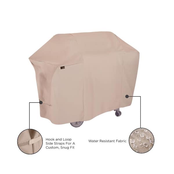 MODERN LEISURE Chalet Water Resistant 4-Burner Grill Cover, 65 in. W x 25  in. D x 44.5 in. H, Medium, Beige 2938 - The Home Depot