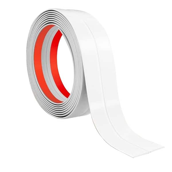 0.8 in. W x 16.4 ft. L x 0.04 in. D Self-Adhesive PVC Flexible Corner Trim Inside/Outside Moulding Trim, White