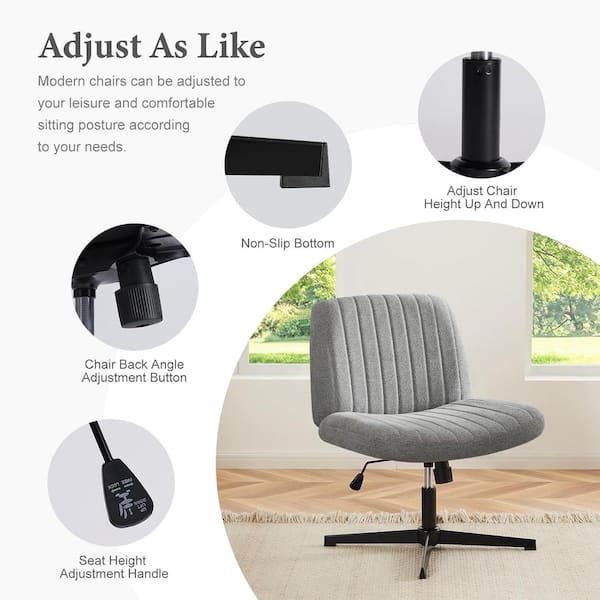 FENBAO Fabric Padded Height Adjustable Wide Seat Ergonomic FENBAO Fabric Padded Height Adjustable Wide Seat Ergonomic