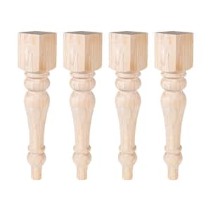 28-1/2 in. x 5 in. Unfinished North American Hardwood Farmhouse Kitchen Island Leg (4-Pack)