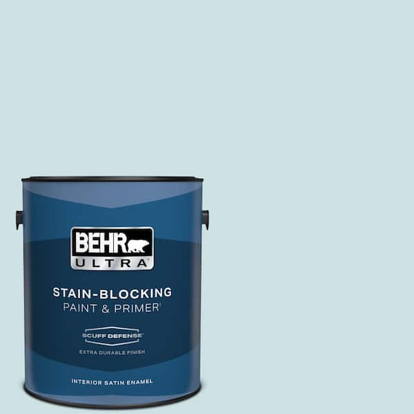 BEHR ULTRA 1 gal. #S450-1 Beach Foam Extra Durable Satin Enamel Interior Paint & Primer