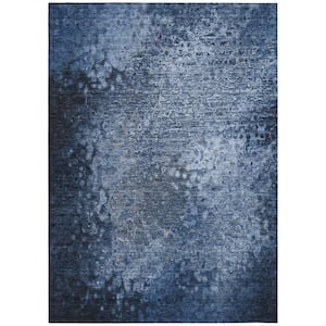 Chantille ACN565 Blue 8 ft. x 10 ft. Machine Washable Indoor/Outdoor Geometric Area Rug