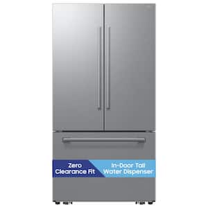 24 cu. ft. Counter Depth 3-Door French Door Refrigerator in Stainless Steel with zero clearance fit & internal water