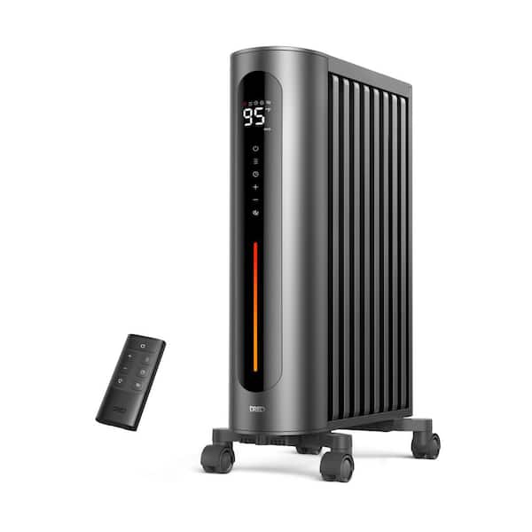 MANCO NEPTUEN LLC 1500-Watt Electric Oil-Filled Radiant Convection Space Heater with Digital Thermostat, 4-Modes, 24h Timer, Child Lock