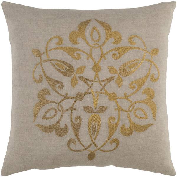 Artistic Weavers Lanfranc Gold Graphic Polyester 18 in. x 18 in. Throw Pillow