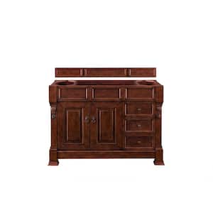 Brookfield 47.5 in. W x 23.5 in. D x 34.3 in. H Bathroom Single Vanity Cabinet Without Top in Warm Cherry