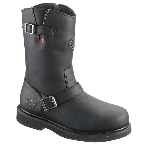 Harley-Davidson Black Leather Men\'s Boots 9.5 Harley Davidson Motorcycle Boots Mens 9.5 & 8.5 Black  main image 3