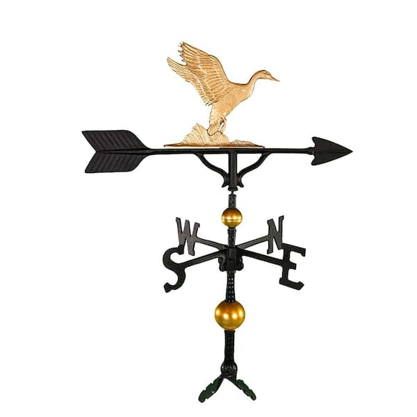 Montague Metal Products 32 in. Deluxe Gold Duck Weathervane