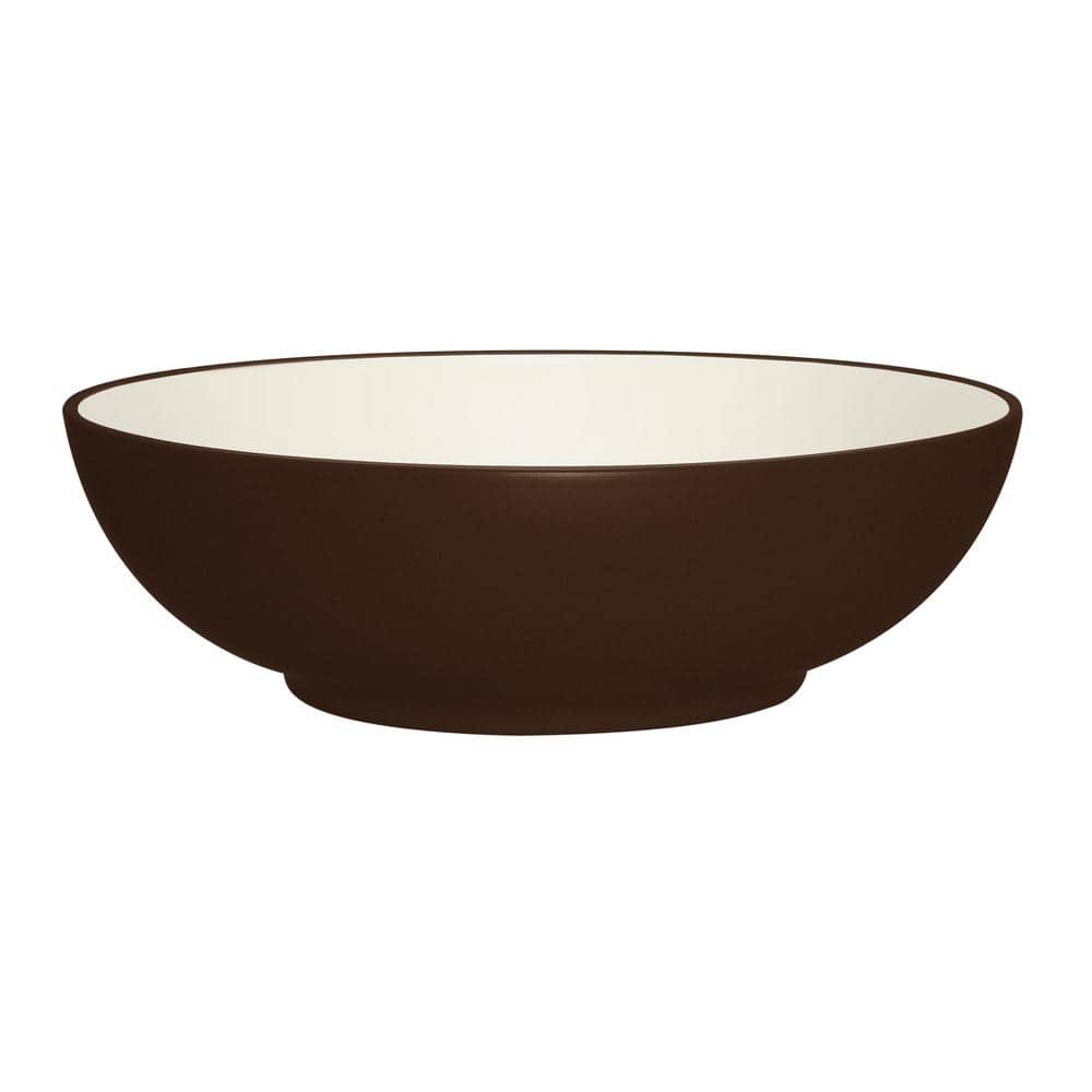 Noritake Colorwave Chocolate Brown Stoneware Round Vegetable Bowl 9-1/2 in., 64 oz -  8046-426