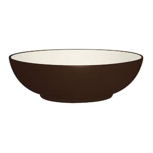Colorwave Chocolate 9.5 in., 64 fl. oz. (Brown) Stoneware Round Vegetable Bowl