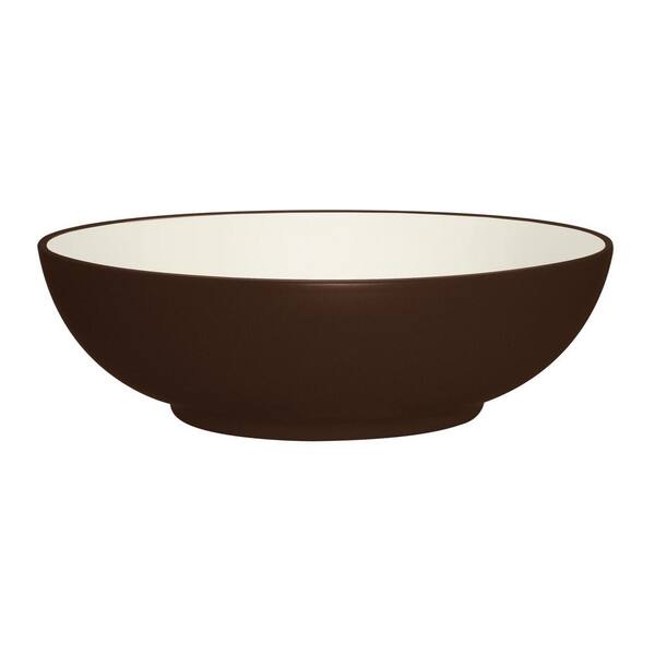 Noritake Colorwave Chocolate 9.5 in., 64 fl. oz. (Brown) Stoneware Round Vegetable Bowl