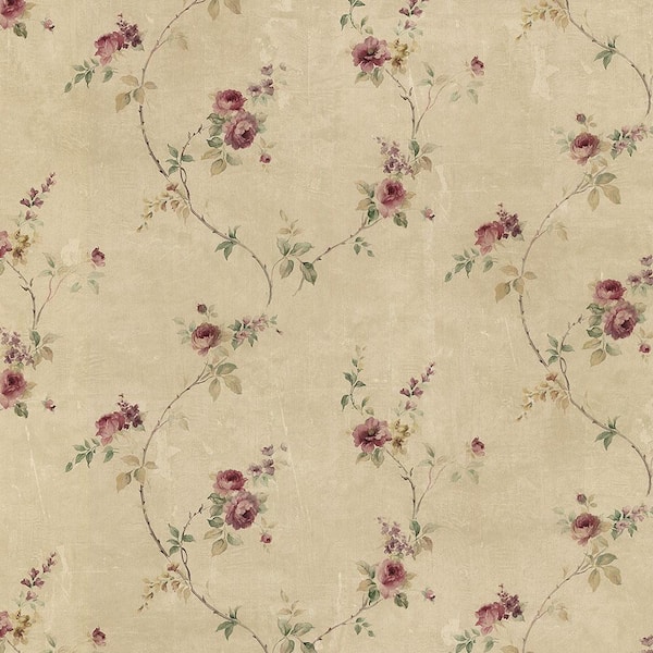 Norwall White Wedding Trail Vinyl Roll Wallpaper (Covers 56 sq. ft.)