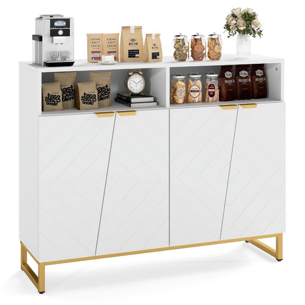 Modern Sideboard Storage Cabinet with 4 Doors and Adjustable Shelves price history on PriceWatchPro