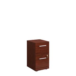 Affirm Classic Cherry Decorative File Cabinet with 2-Drawers and Casters for Mobility