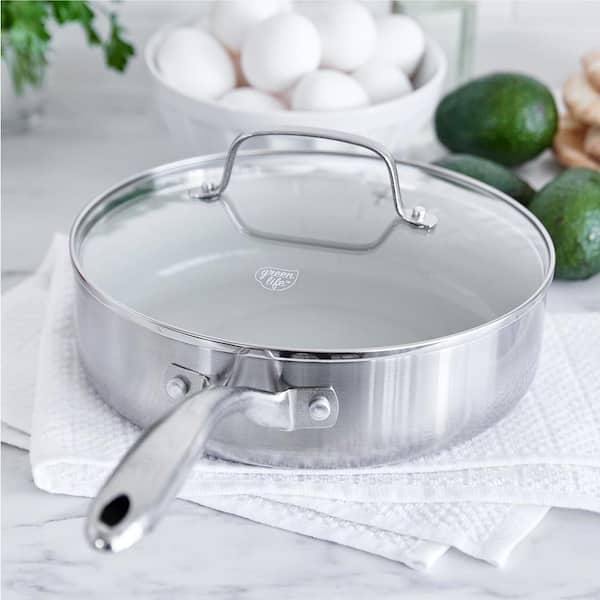 Pro-Series 5-ply Bonded Stainless Steel 3 Quart Saute Pan – Health