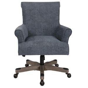 Megan 26.8 in. Width Big and Tall Navy Upholstery Task Chair with Adjustable Height