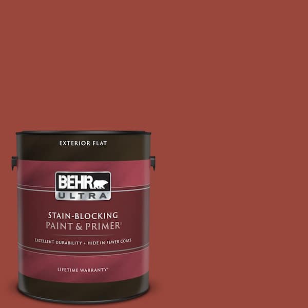 BEHR ULTRA 1 gal. #S-H-190 Antique Red Flat Exterior Paint & Primer