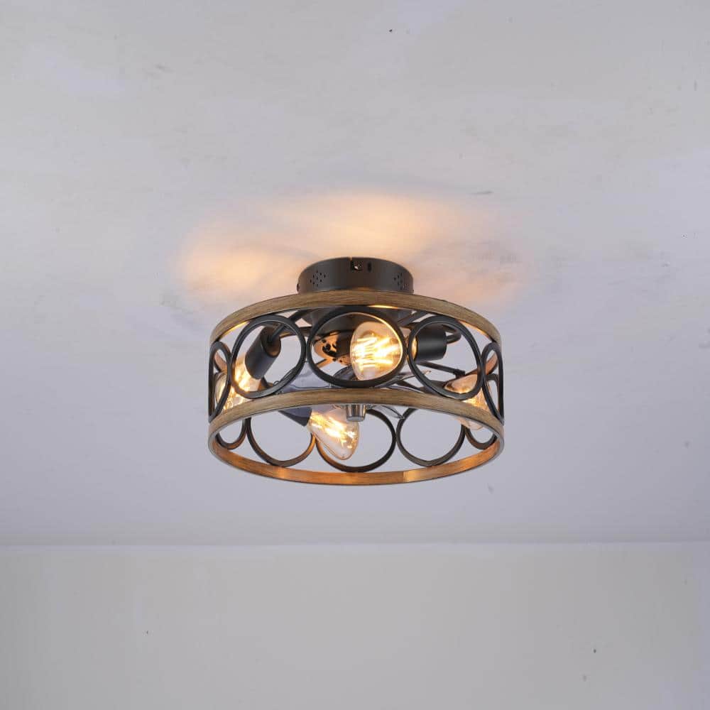 20 in. Caged Reversible DC Motor Flush Mount Ceiling Fan with Remote Control Dimmable price history on PriceWatchPro