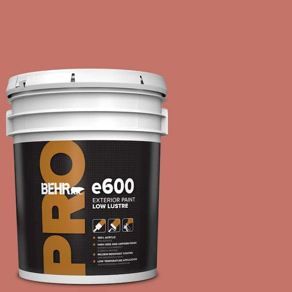 BEHR PRO 5 gal. #PPU1-05A Red Coral Low Luster Exterior Paint