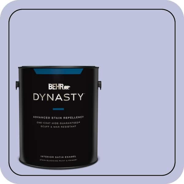 BEHR DYNASTY 1 gal. #610A-3 Lavender Sachet Satin Enamel Interior Stain-Blocking Paint & Primer