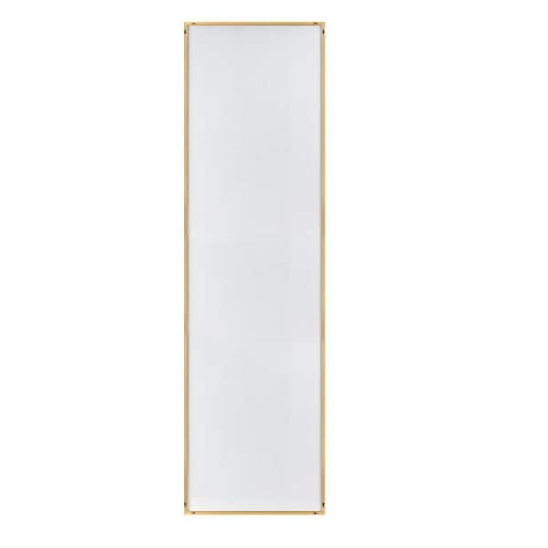 HomeRoots 15.7 in. x 55.1 in. Classic Rectangle Framed Gold Vanity Mirror