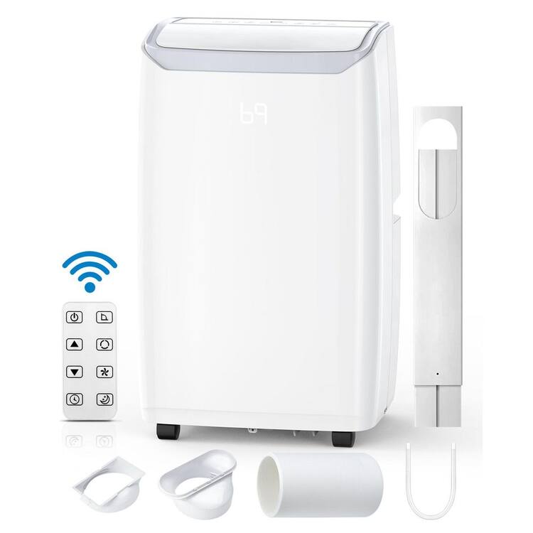 Garvee 9,200 BTU (14,000 BTU ASHRAE) Portable Air Conditioner with Dehumidifier and Remote Cools 700 sq. ft. in White