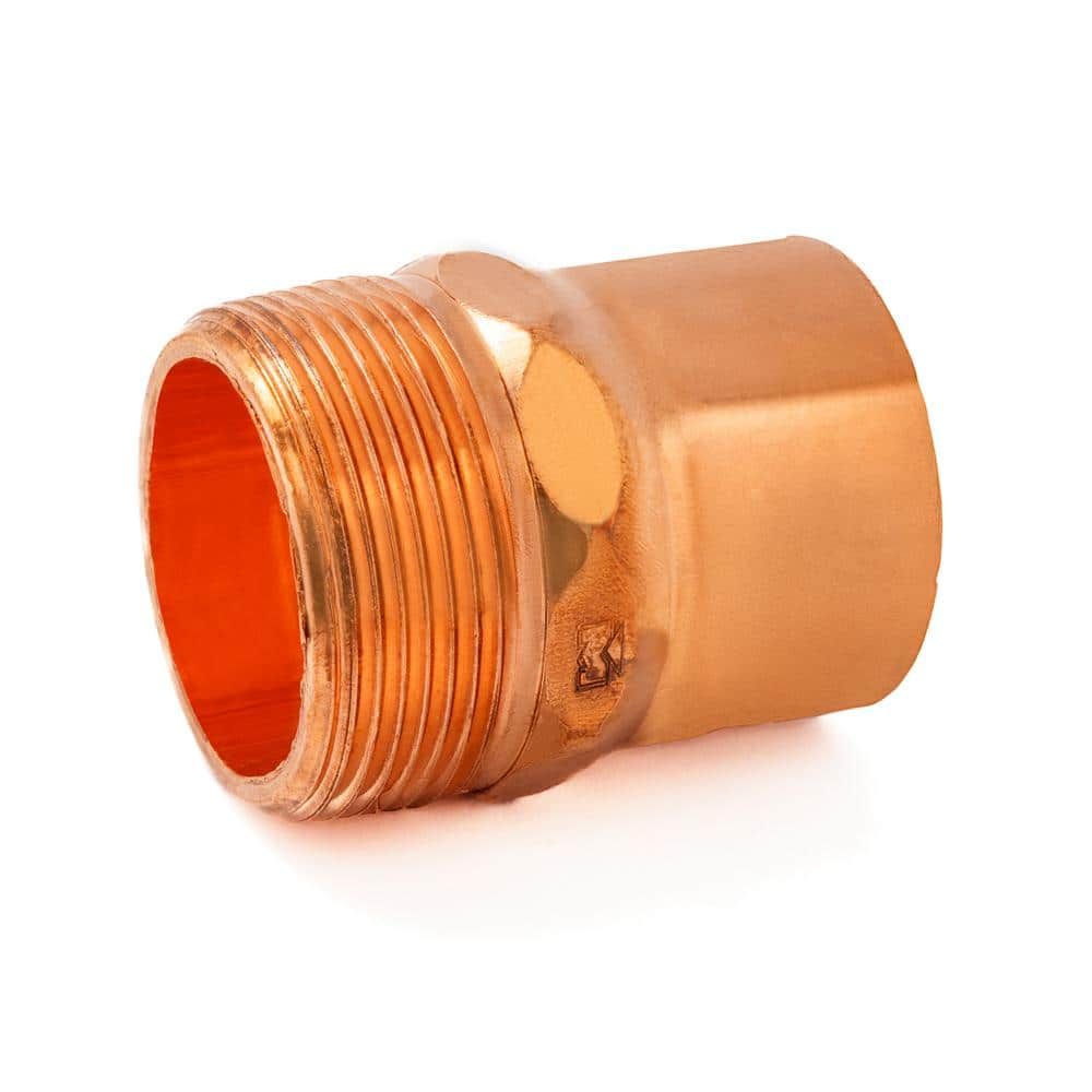 Everbilt 1/2 in. Copper Pressure Cup X MPT Adapter Fitting Pro