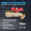 The Plumber's Choice 1/2 in. Press Inlet x 3/4 in. Brass MHT Outlet Lead  Free Forged Quarter Turn Boiler Drain Valve CECUS34-NL - The Home Depot