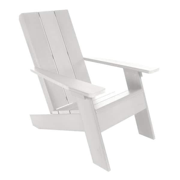 Highwood Italica Modern Recycled Plastic White Adirondack Chair AD