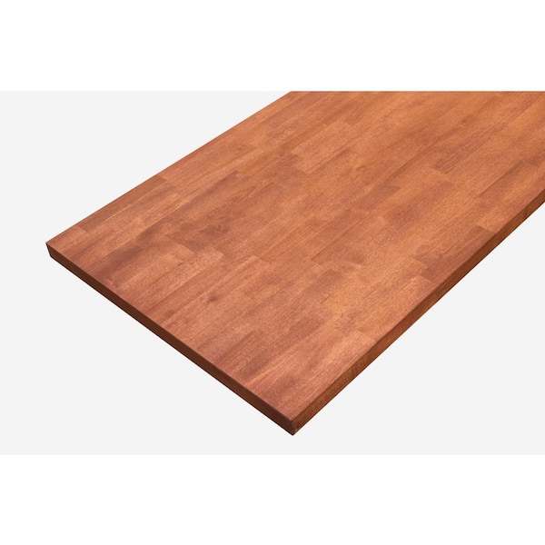 HARDWOOD REFLECTIONS 6 ft. L x 25 in. D Unfinished Birch Butcher Block Standard Countertop in Cinnamon Stain with Eased Edge