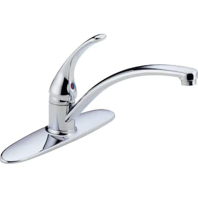 Delta Foundations Single-Handle Standard Kitchen Faucet in Chrome