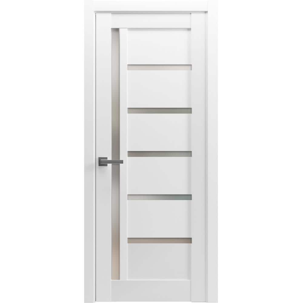 4088 32 in. x 80 in. Right-Hand/Inswing Solid Frosted Glass White Single Prehung Interior Door with Hardware price history on PriceWatchPro